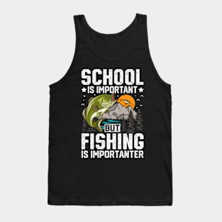 Fishing School Bass Fish Fisher Tank Top